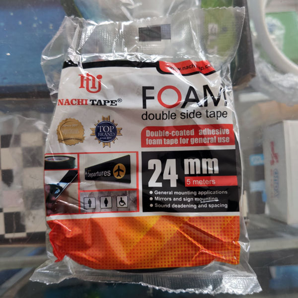 Isolasi Double Tape Foam Ukuran 24mm